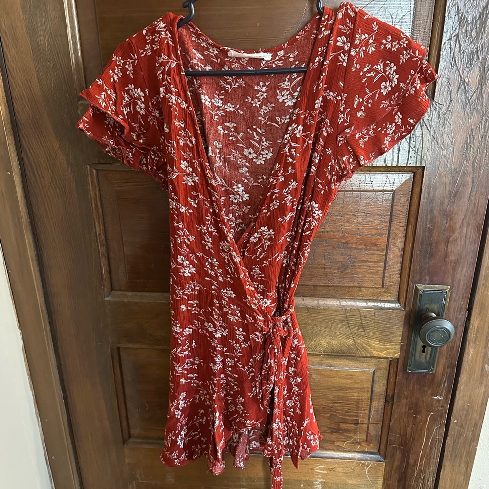 Audrey Red and White Floral Dress